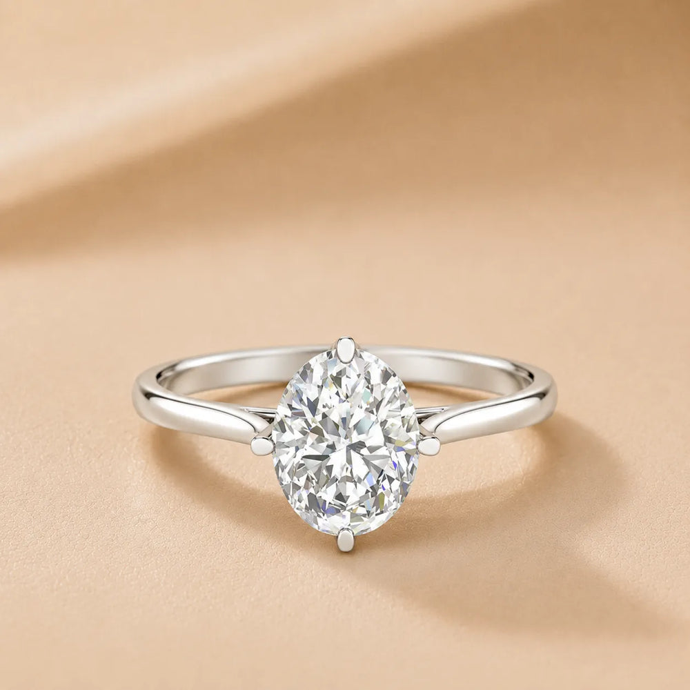 Classic Solitaire Engagement Ring with Refined Setting