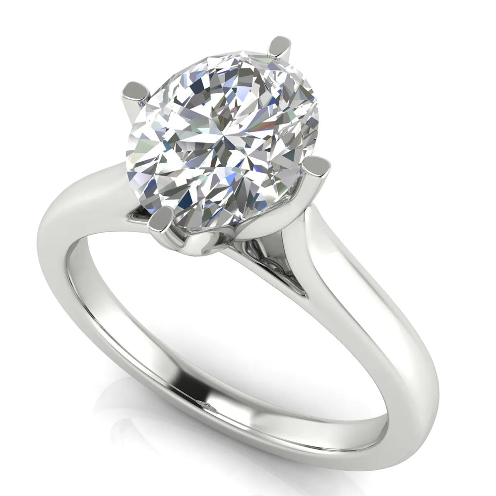 Classic Solitaire Engagement Ring with Refined Setting
