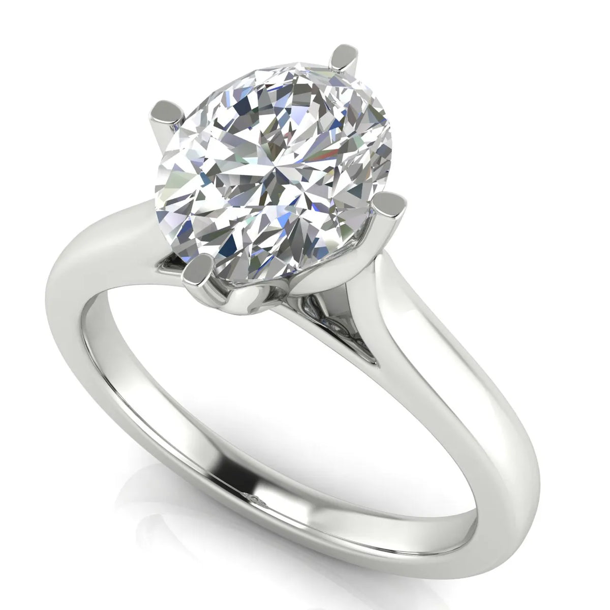 Classic Solitaire Engagement Ring with Refined Setting