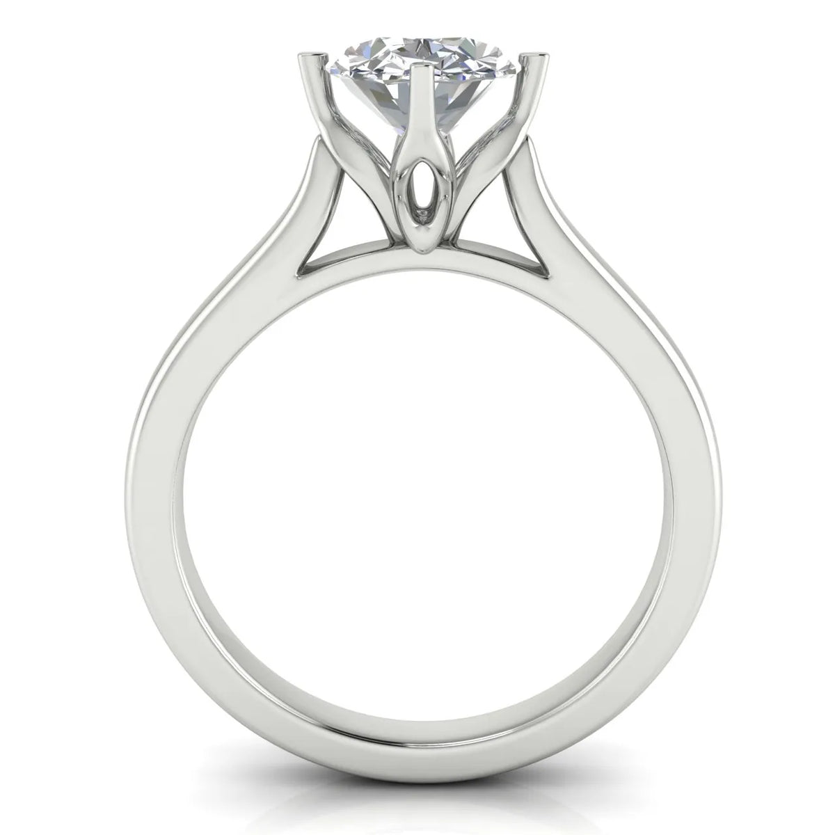 Classic Solitaire Engagement Ring with Refined Setting