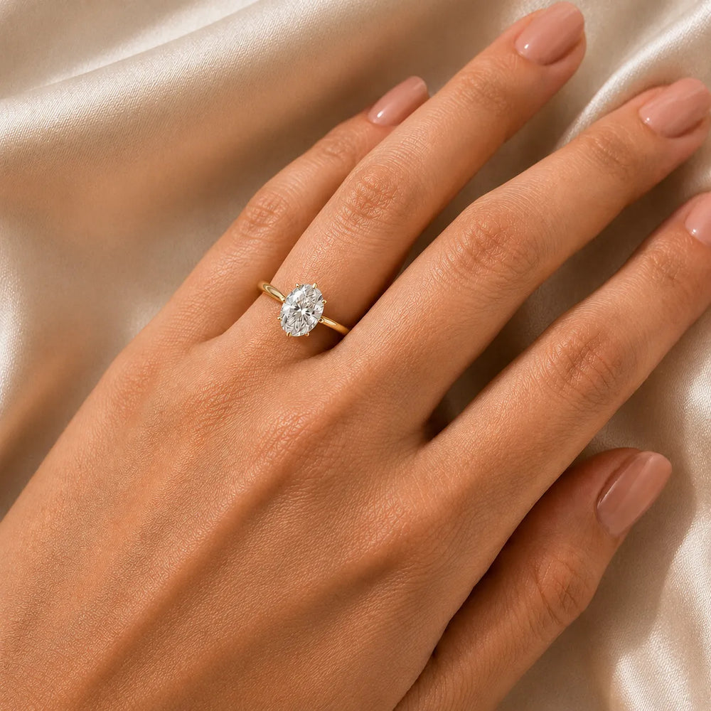 Classic Solitaire Engagement Ring with Refined Setting