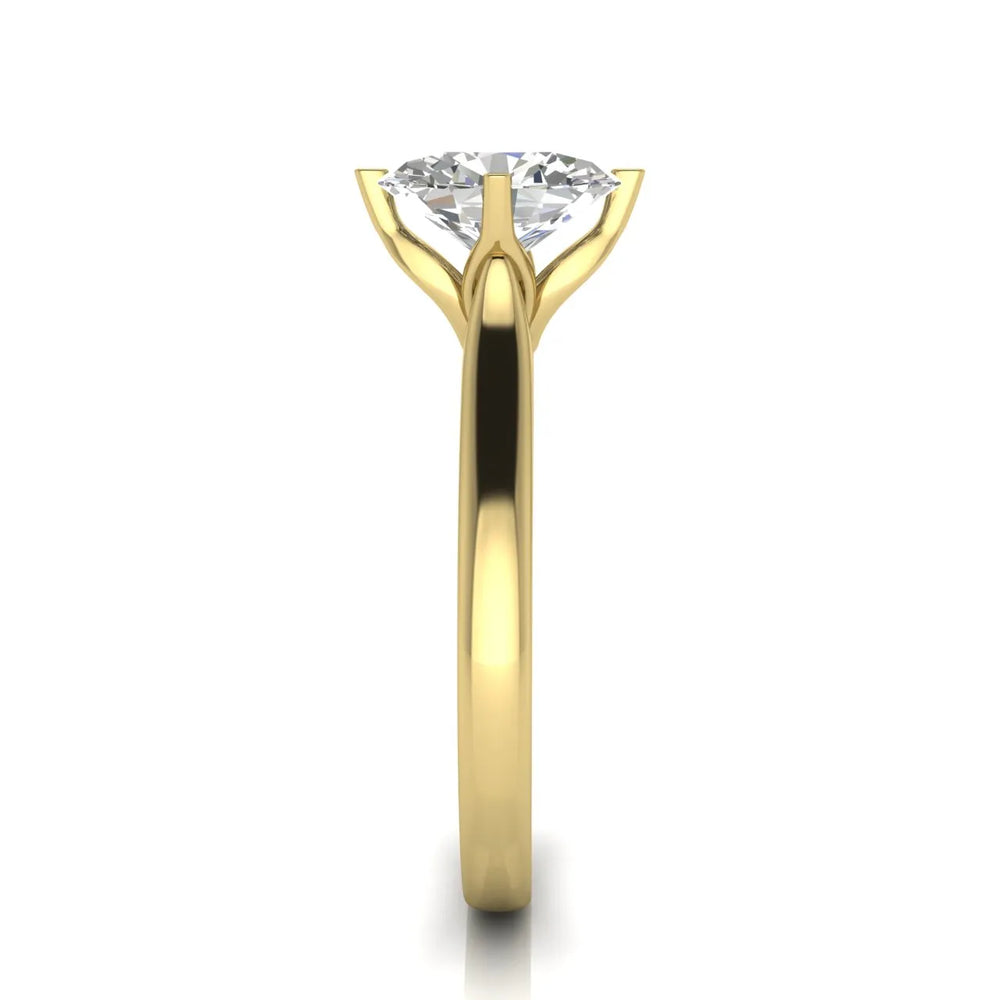 Classic Solitaire Engagement Ring with Refined Setting
