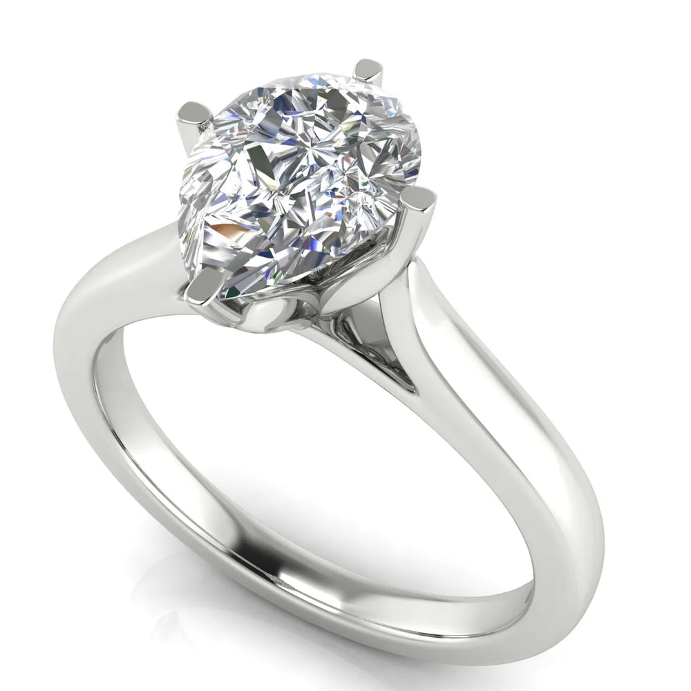 Classic Solitaire Engagement Ring with Refined Setting