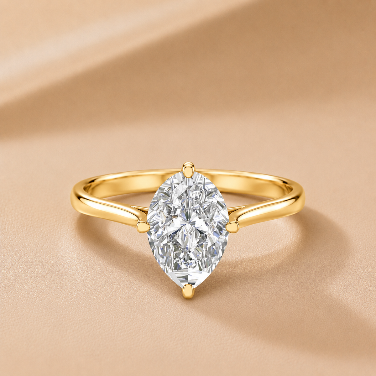 Classic Solitaire Engagement Ring with Refined Setting