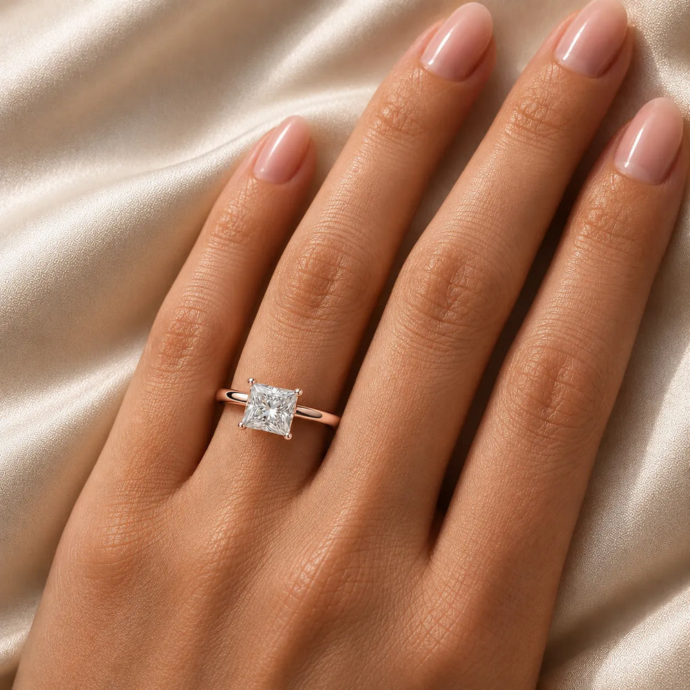 Classic Solitaire Engagement Ring with Refined Setting
