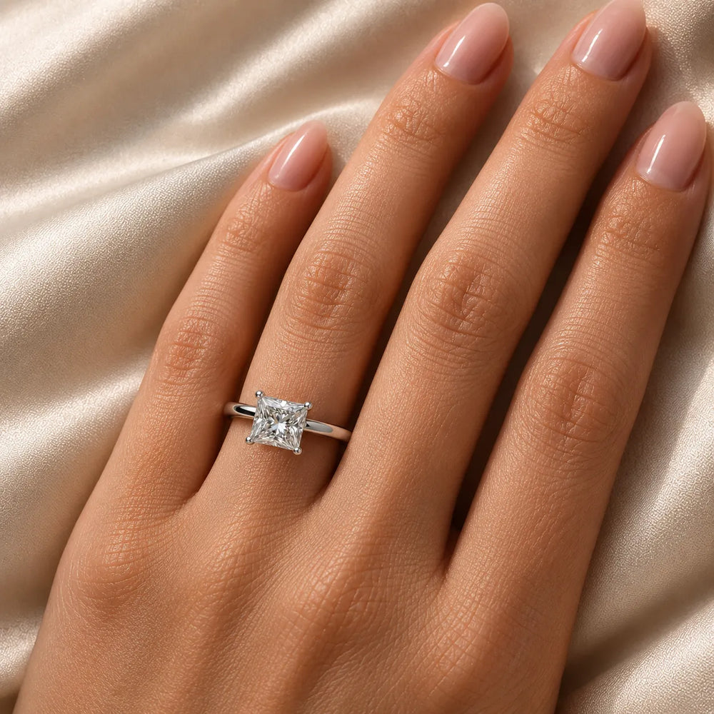 Classic Solitaire Engagement Ring with Refined Setting