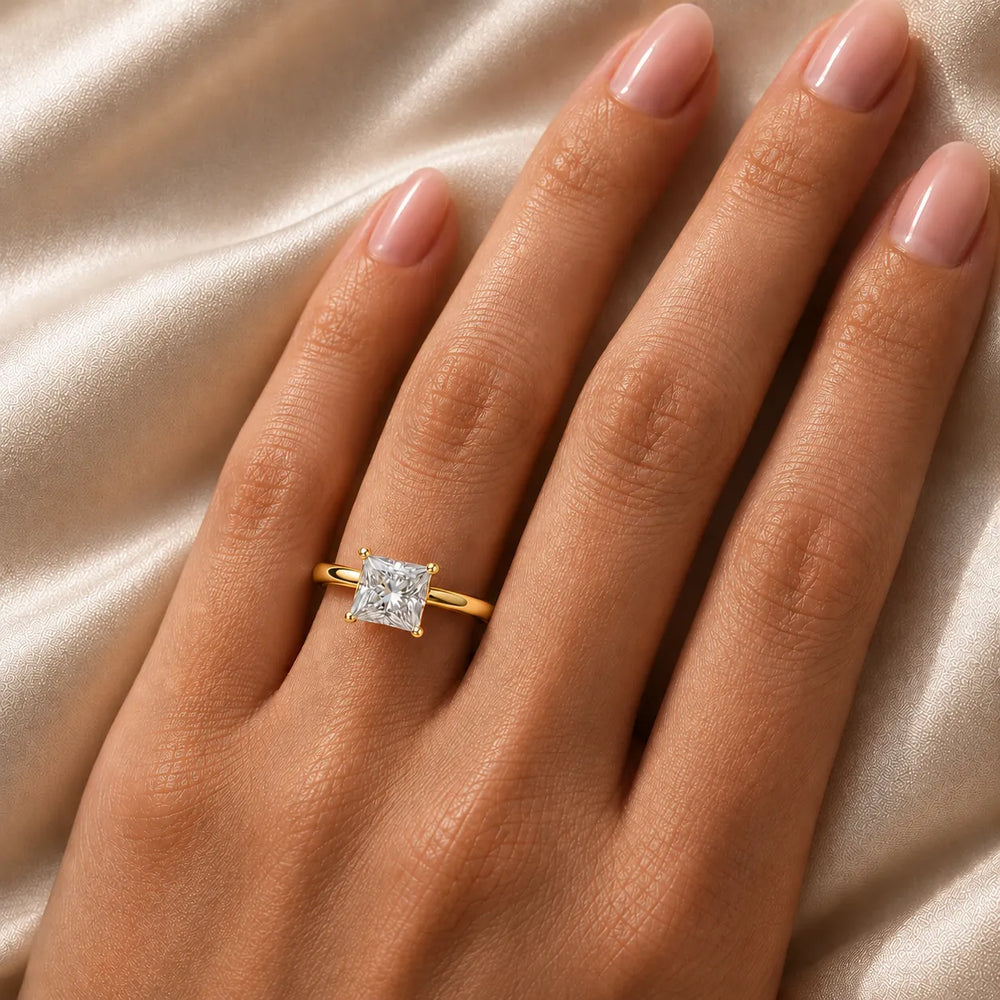 Classic Solitaire Engagement Ring with Refined Setting