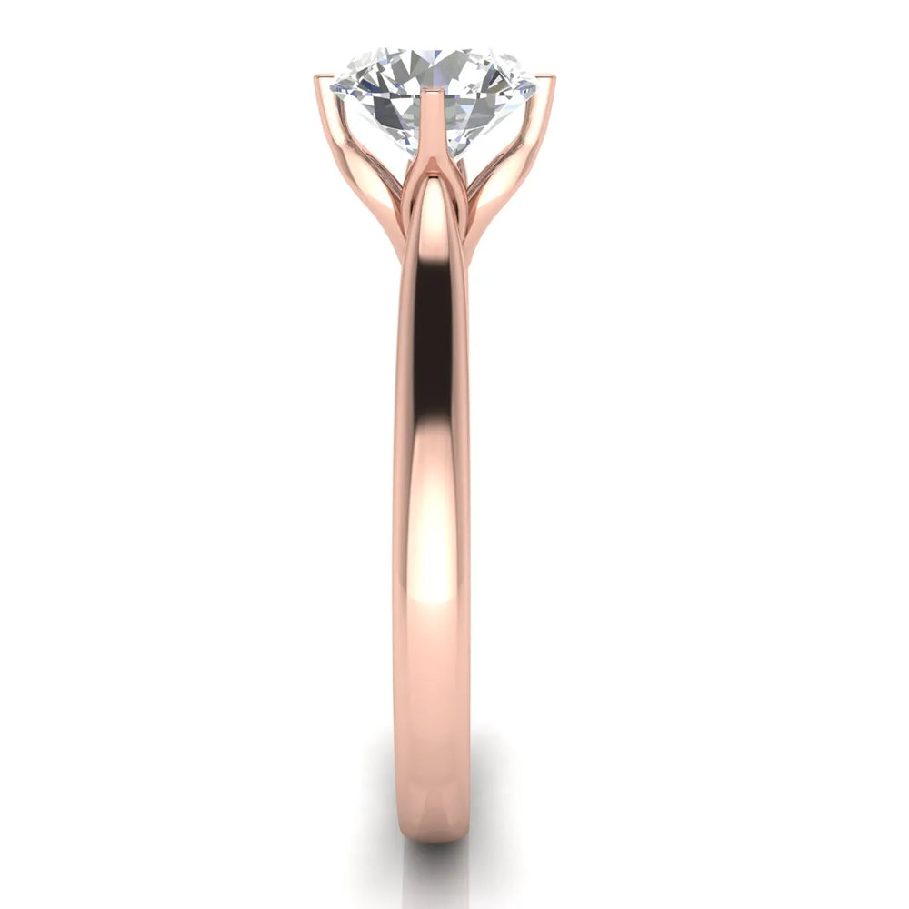 Classic Solitaire Engagement Ring with Refined Setting