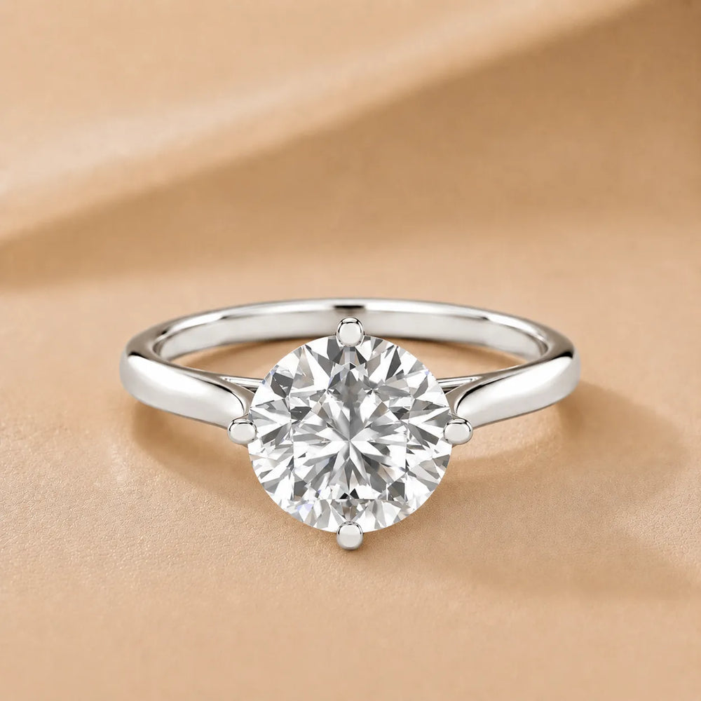 Classic Solitaire Engagement Ring with Refined Setting