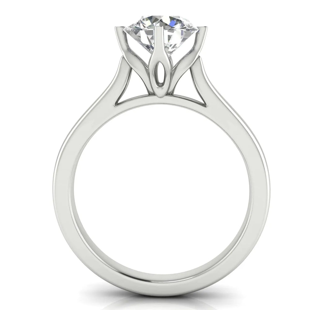 Classic Solitaire Engagement Ring with Refined Setting
