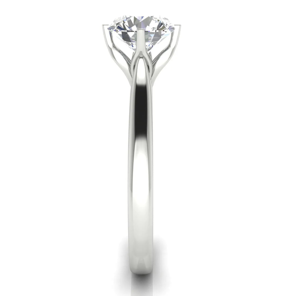 Classic Solitaire Engagement Ring with Refined Setting
