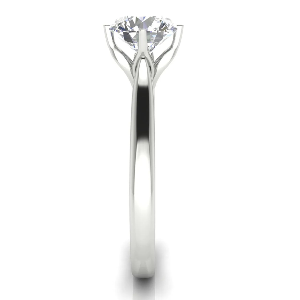 Classic Solitaire Engagement Ring with Refined Setting