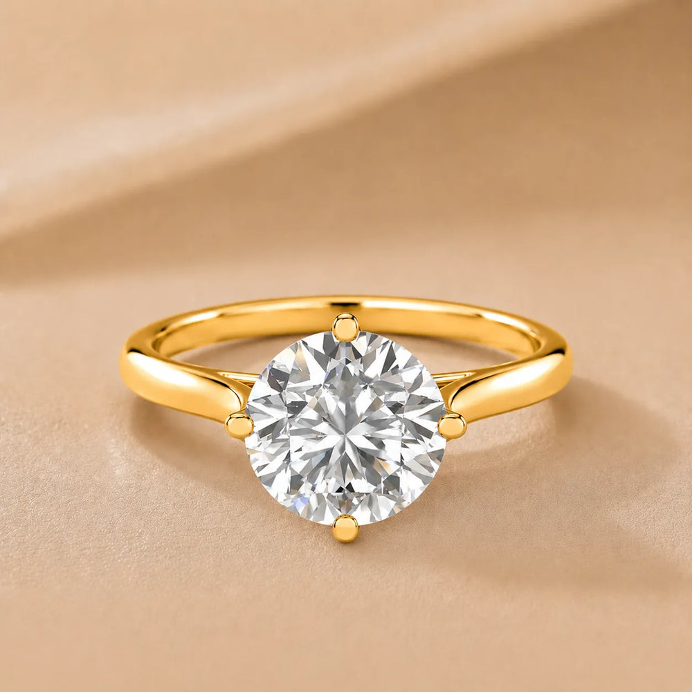 Classic Solitaire Engagement Ring with Refined Setting
