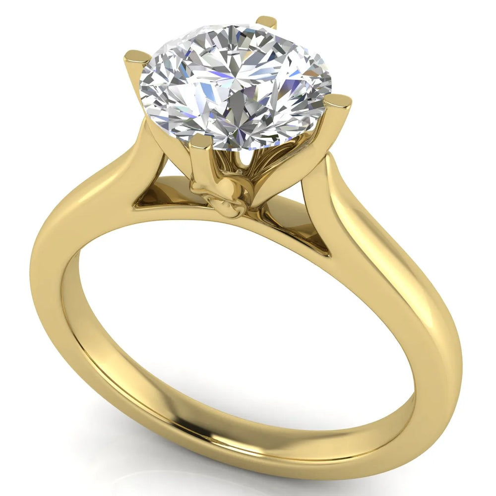Classic Solitaire Engagement Ring with Refined Setting