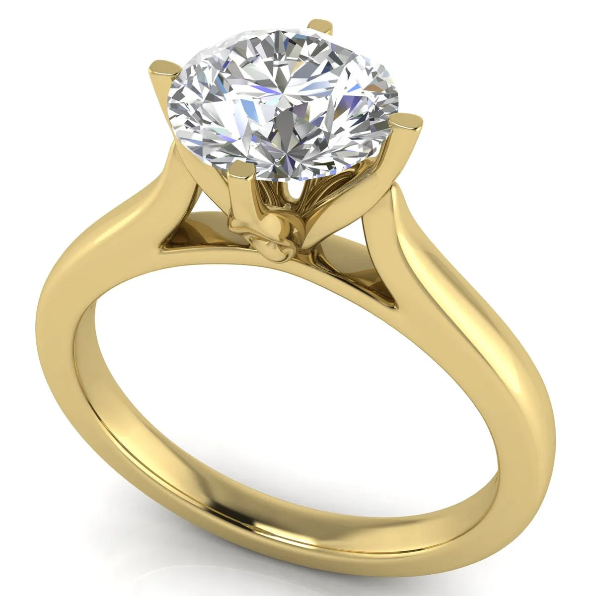 Classic Solitaire Engagement Ring with Refined Setting