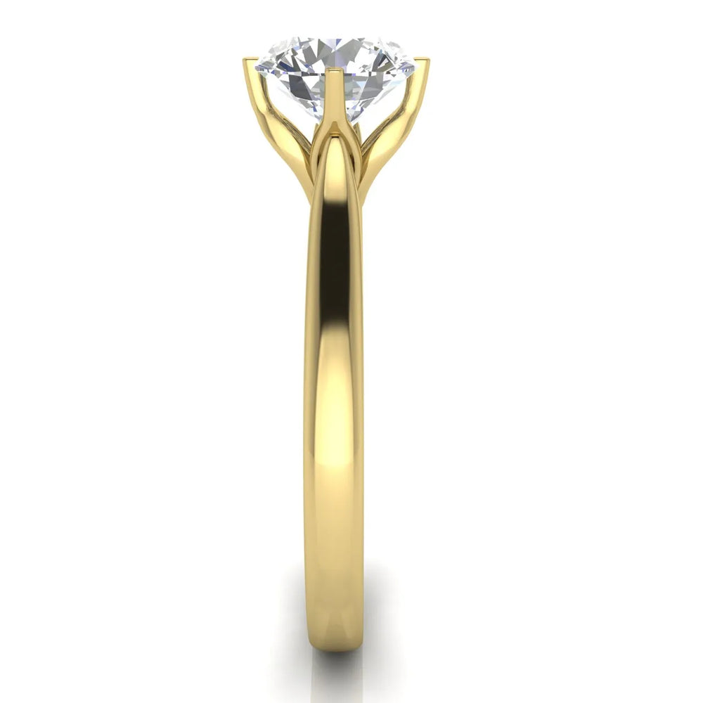 Classic Solitaire Engagement Ring with Refined Setting