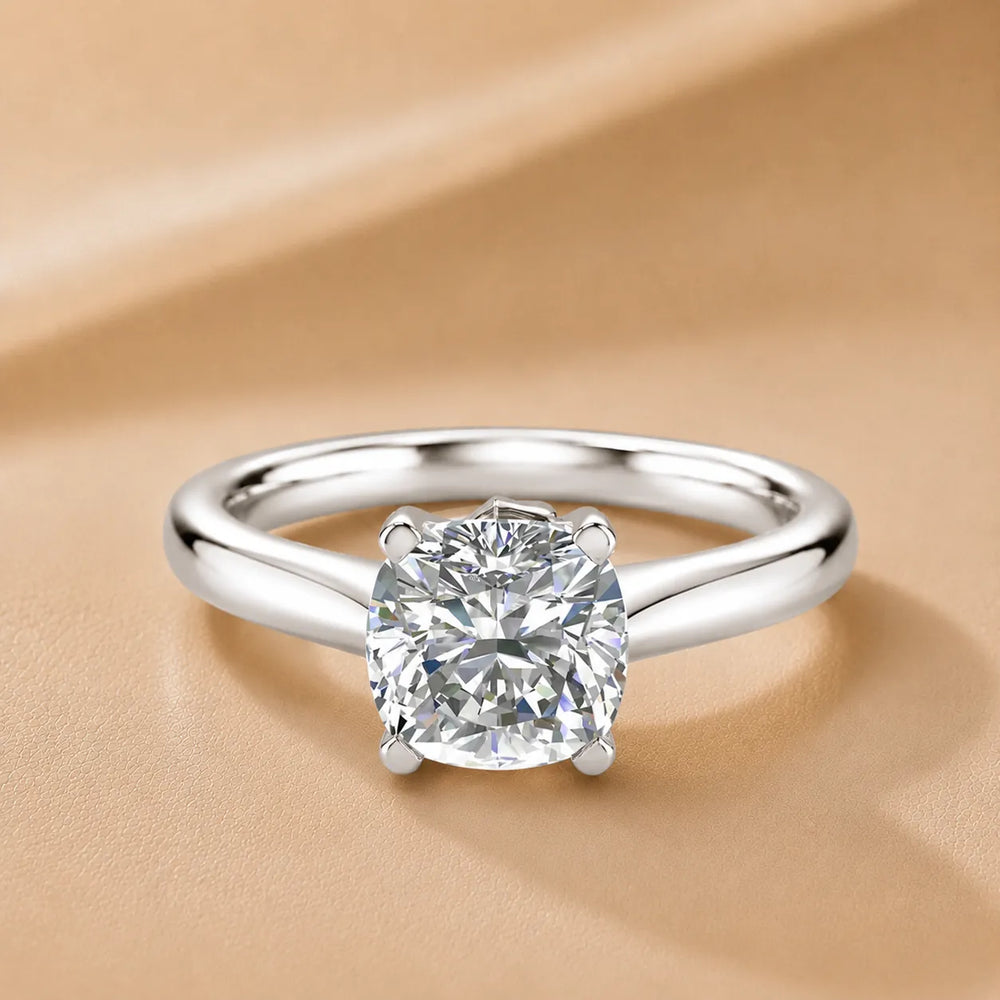 Romantic Solitaire Ring with Elegant Prong Setting
