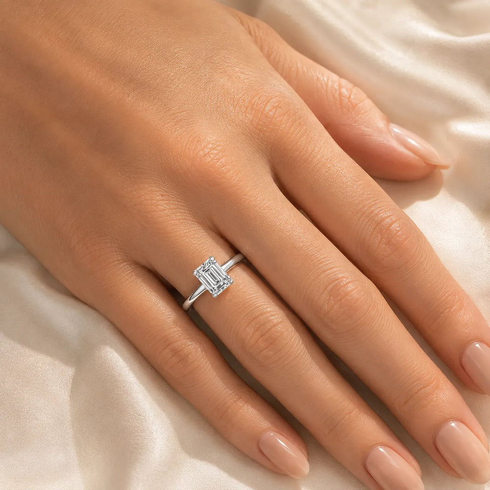 Romantic Solitaire Ring with Elegant Prong Setting
