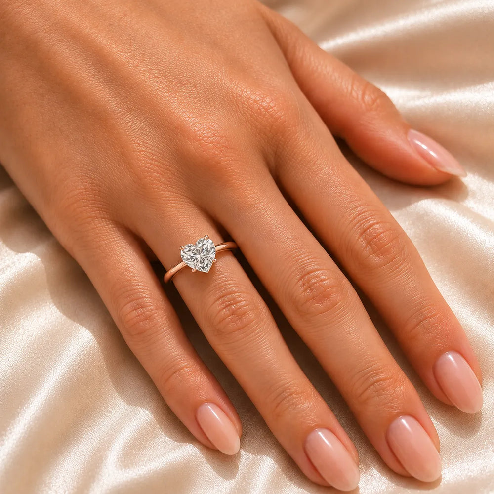 Romantic Solitaire Ring with Elegant Prong Setting