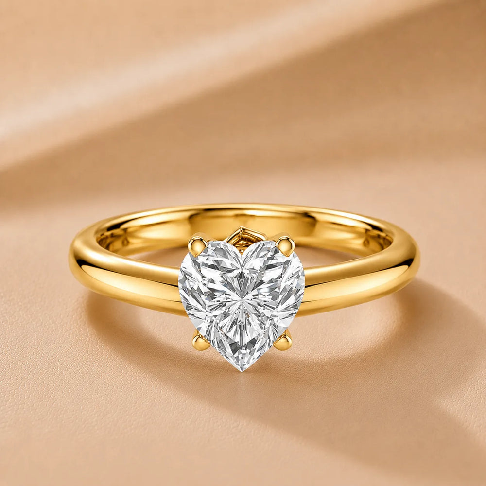 Romantic Solitaire Ring with Elegant Prong Setting