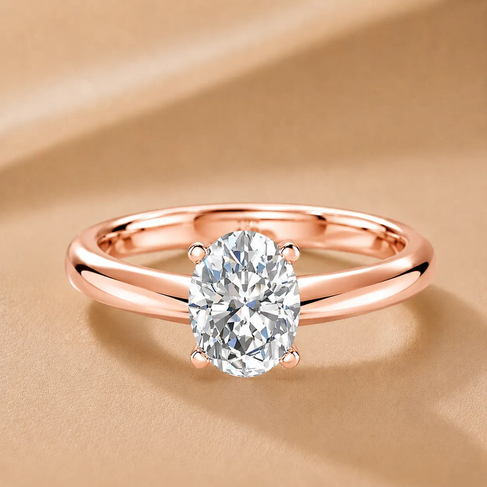 Romantic Solitaire Ring with Elegant Prong Setting