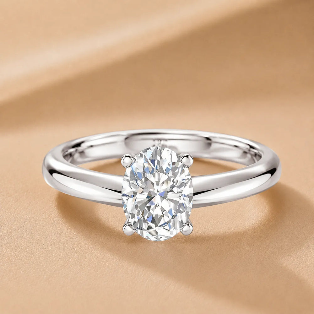 Romantic Solitaire Ring with Elegant Prong Setting