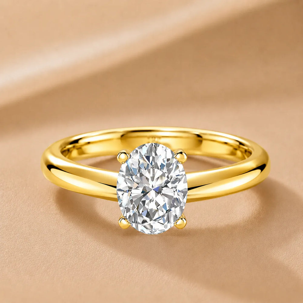 Romantic Solitaire Ring with Elegant Prong Setting