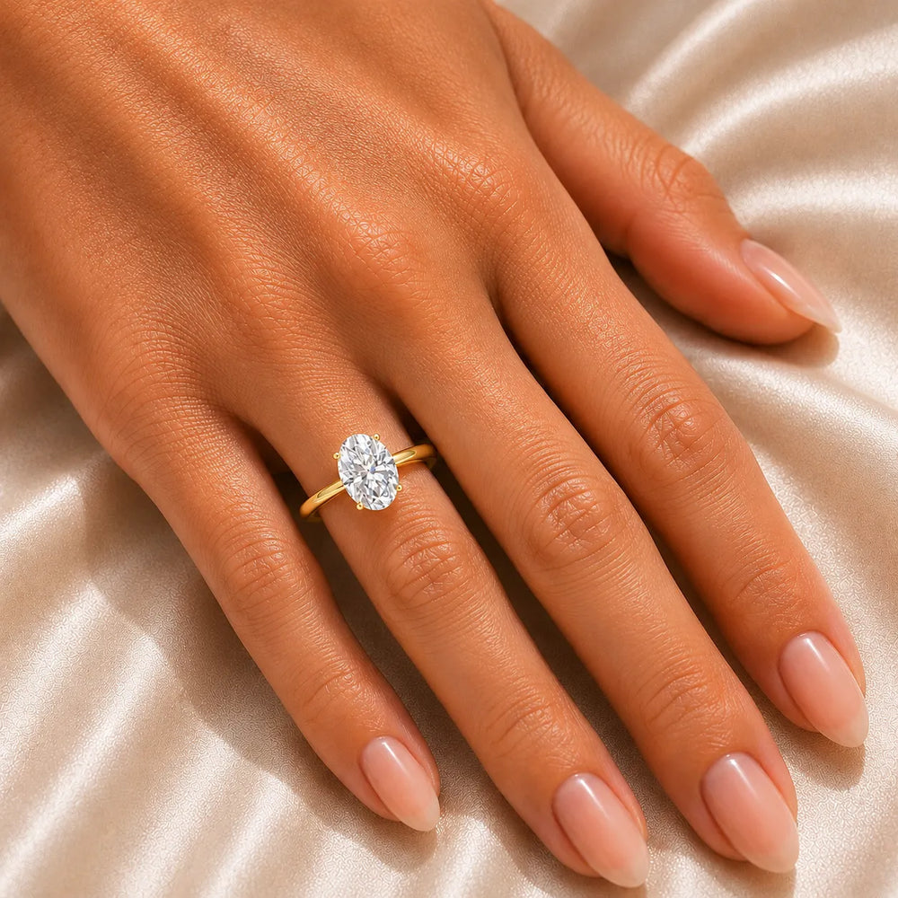 Romantic Solitaire Ring with Elegant Prong Setting
