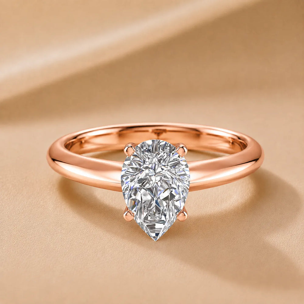 Romantic Solitaire Ring with Elegant Prong Setting