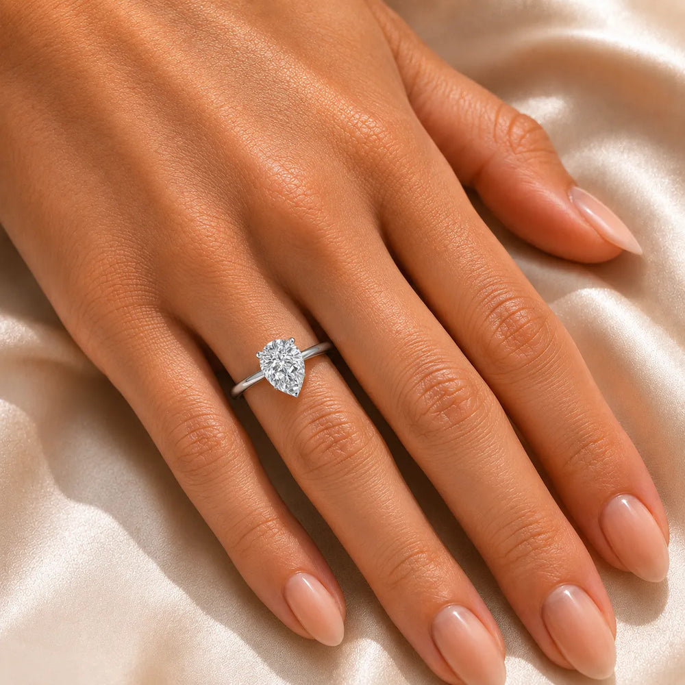 Romantic Solitaire Ring with Elegant Prong Setting