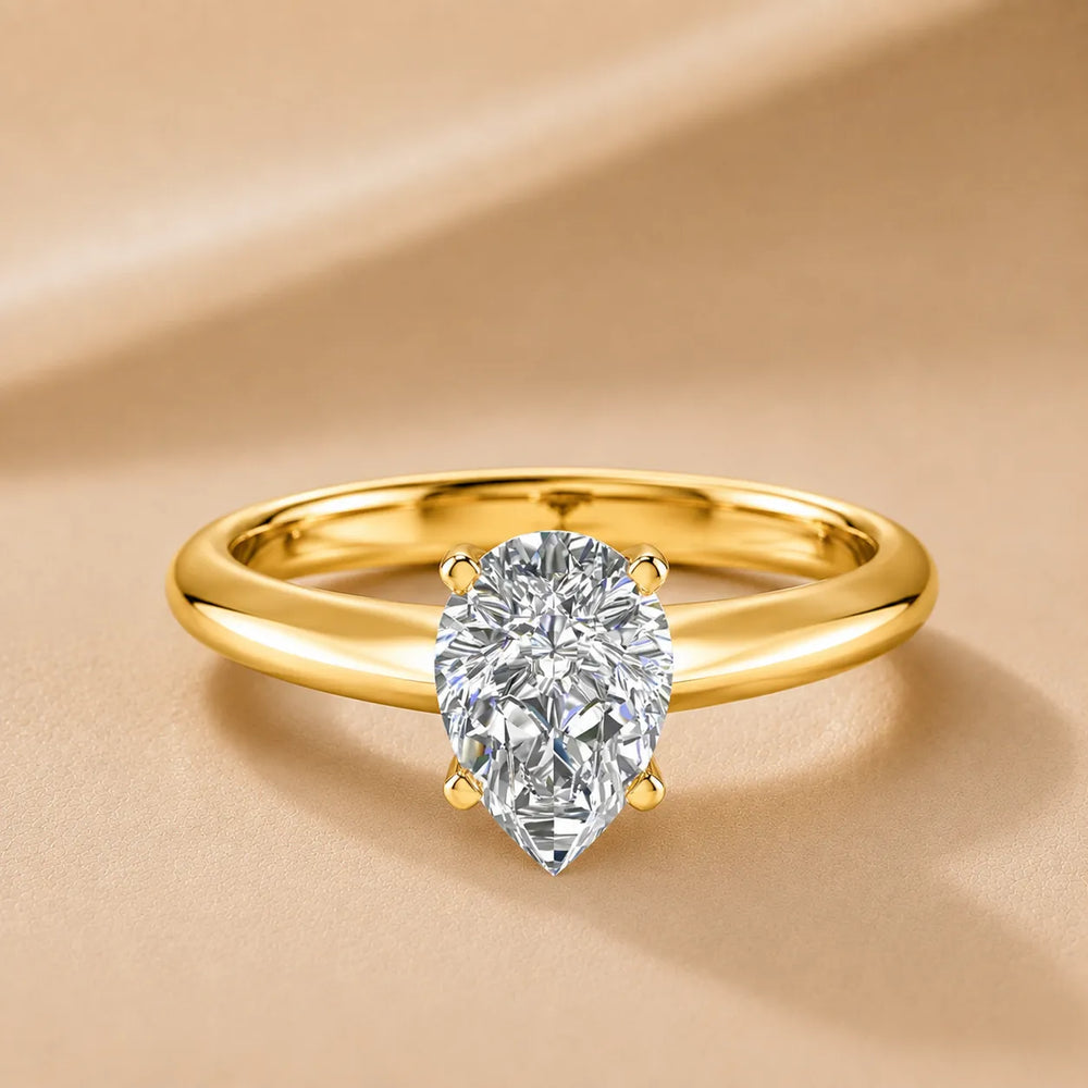 Romantic Solitaire Ring with Elegant Prong Setting