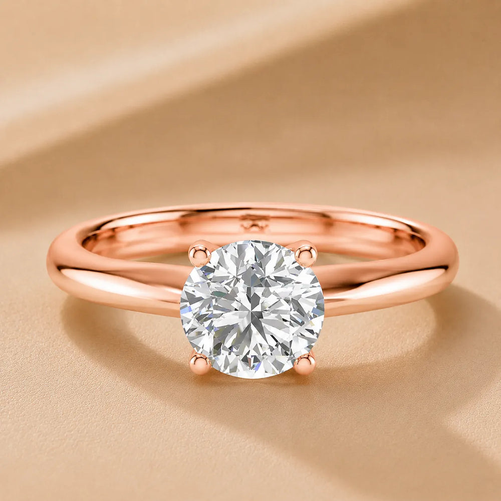 Romantic Solitaire Ring with Elegant Prong Setting