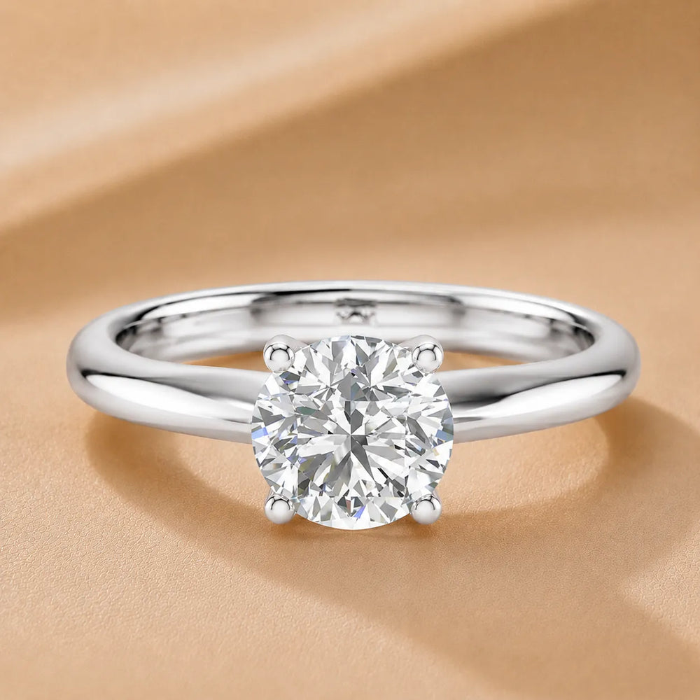 Romantic Solitaire Ring with Elegant Prong Setting