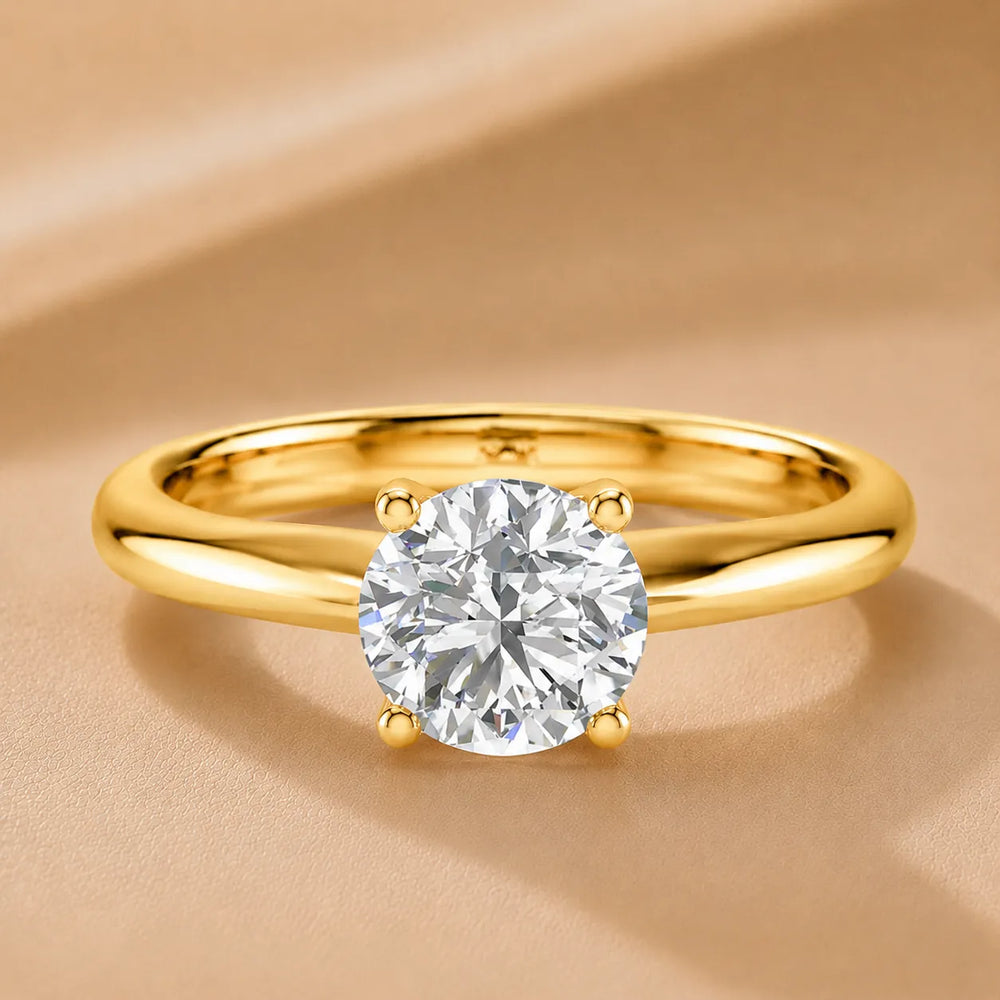 Romantic Solitaire Ring with Elegant Prong Setting