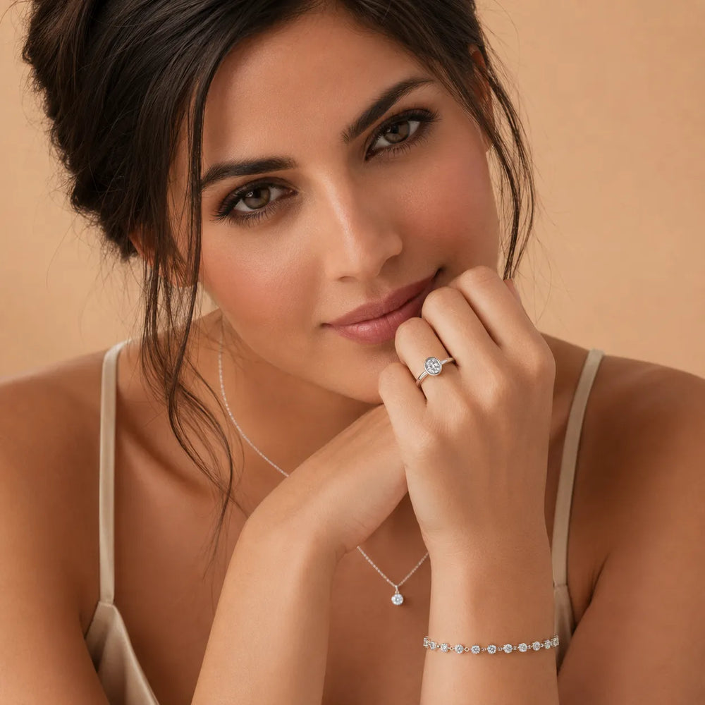Romantic Halo Solitaire Ring