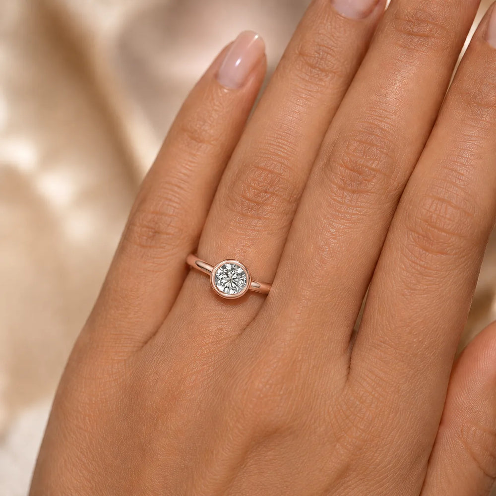 Romantic Halo Solitaire Ring