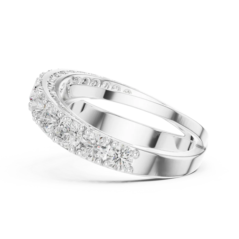 Inel cu diamant Simfonia Luminii – Rotund (Argint 925)