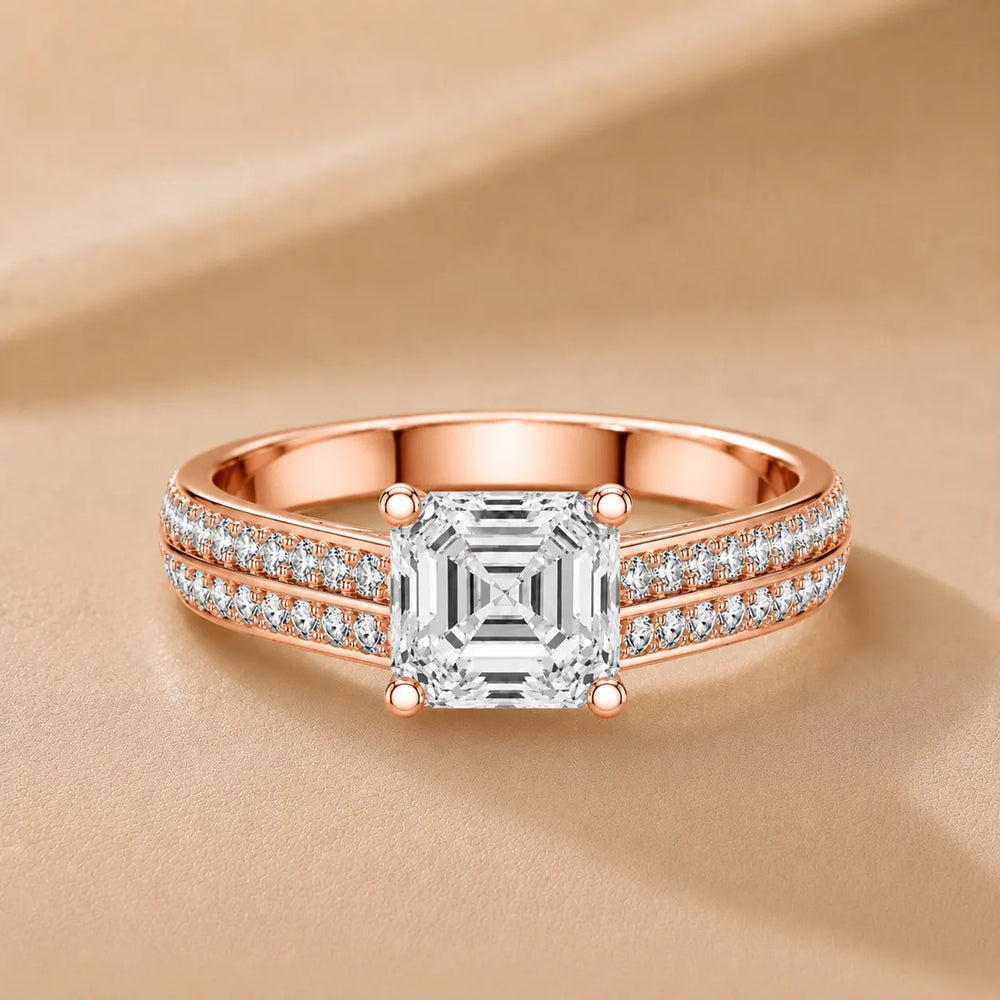 Serene Ring with Side Stone