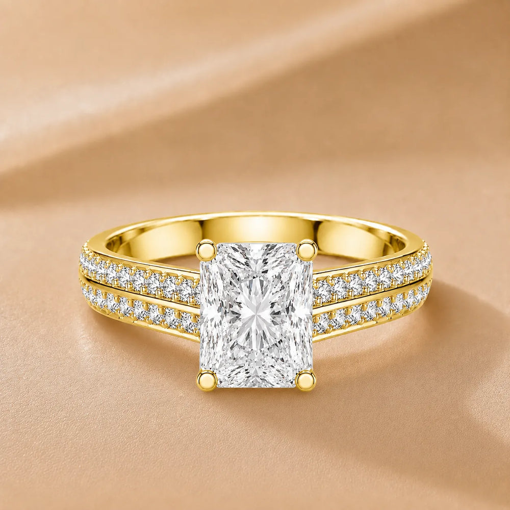 Serene Ring with Side Stone
