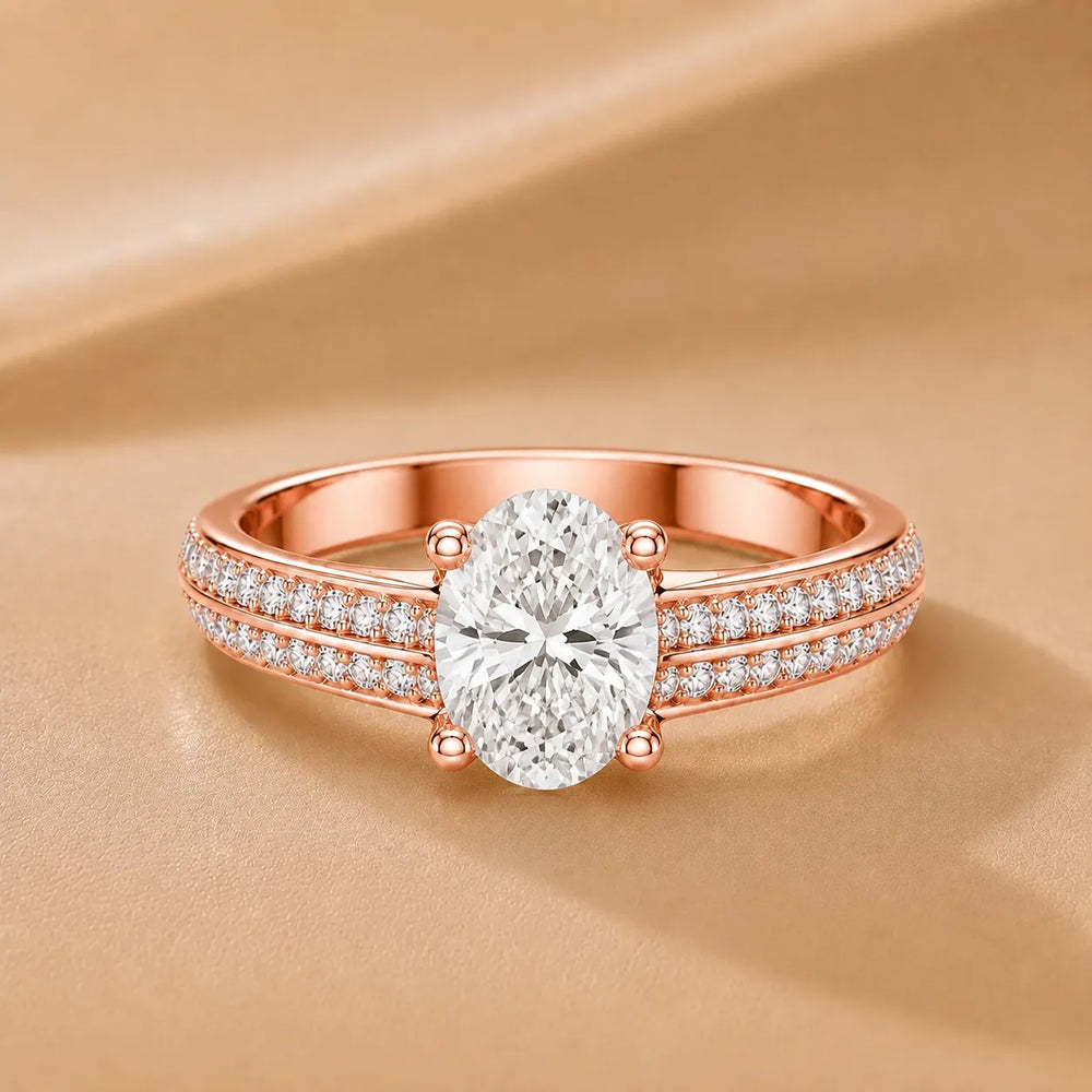 Serene Ring with Side Stone