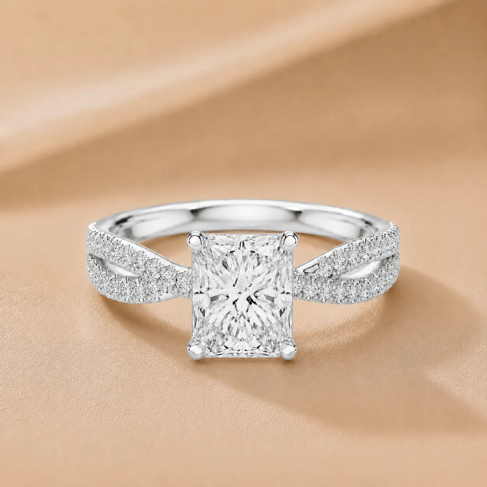 Serenity Knot Ring with Round Diamond
