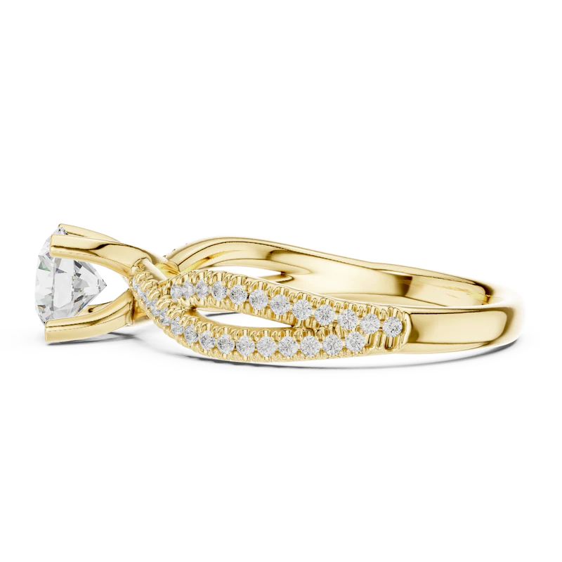 Serenity Knot Ring with Round Diamond