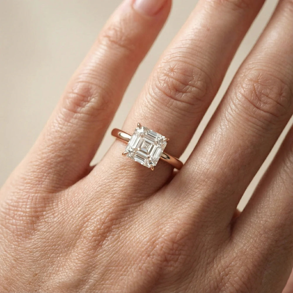 Serena Blossom Solitaire Round Diamond Engagement Ring