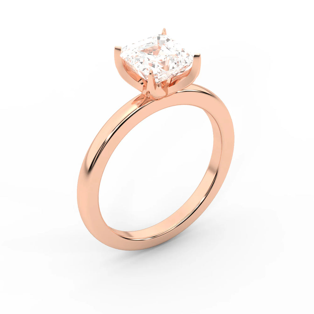 Serena Blossom Solitaire Round Diamond Engagement Ring