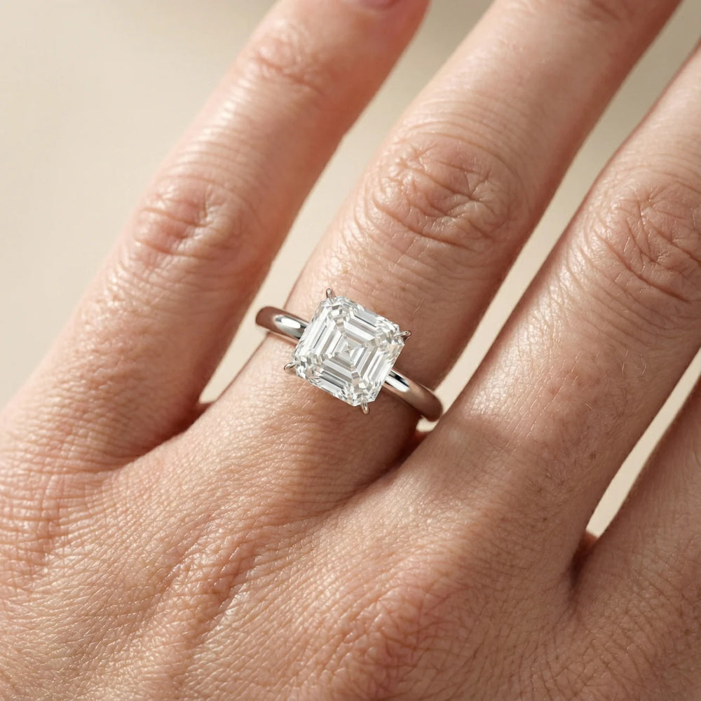 Serena Blossom Solitaire Round Diamond Engagement Ring