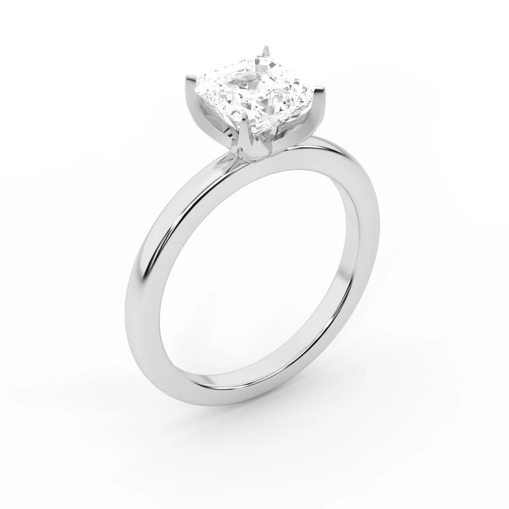 Serena Blossom Solitaire Round Diamond Engagement Ring