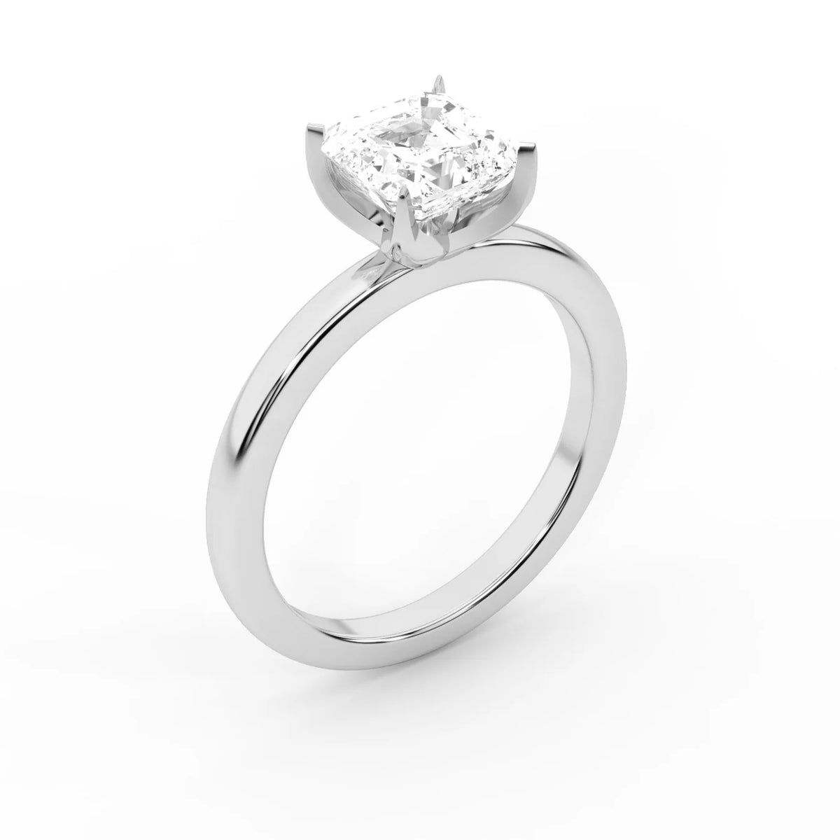 Serena Blossom Solitaire Round Diamond Engagement Ring
