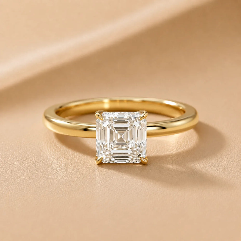 Serena Blossom Solitaire Round Diamond Engagement Ring