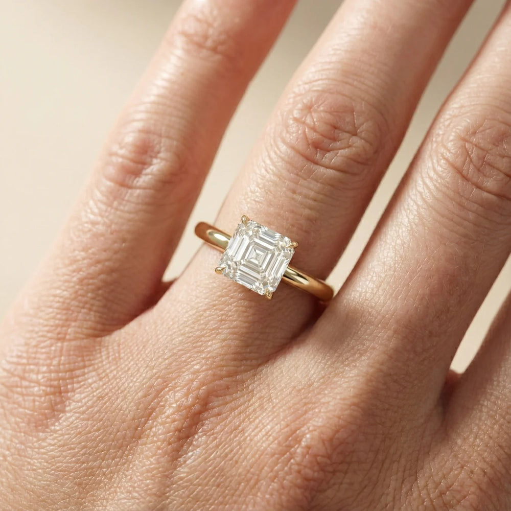 Serena Blossom Solitaire Round Diamond Engagement Ring