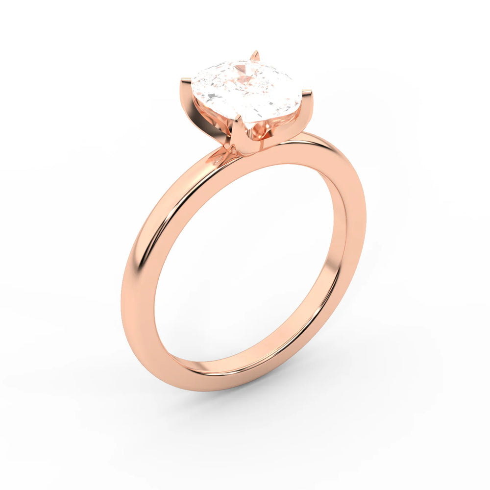 Serena Blossom Solitaire Round Diamond Engagement Ring